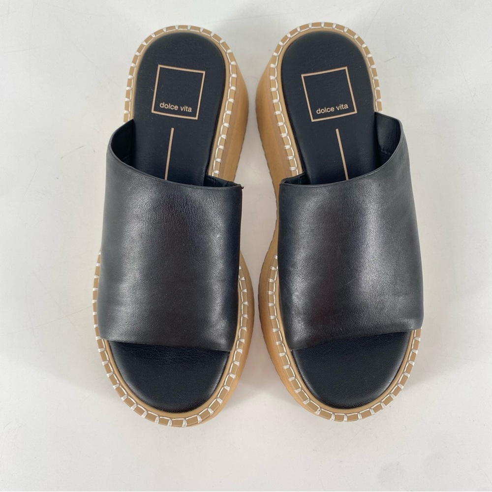 Dolce Vita Darcel Black Platform Sandals - Picture 3 of 8